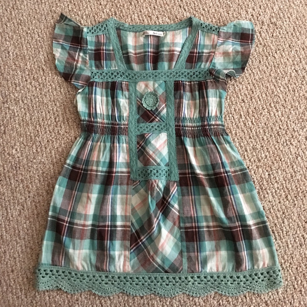 Anthropologie Solitaire Plaid Top